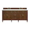 James Martin Vanities 72''Double Vanity, Mid-Century Walnut w/ 3 CM Arctic Fall Solid Surface Top 424-V72-WLT-3AF - alternate 1